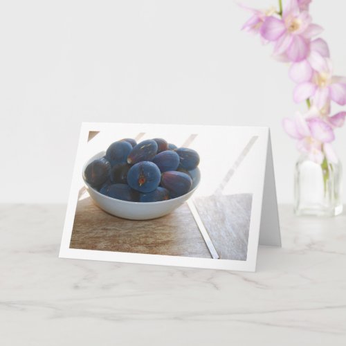 Purple Fig Fruit in Bowl Card