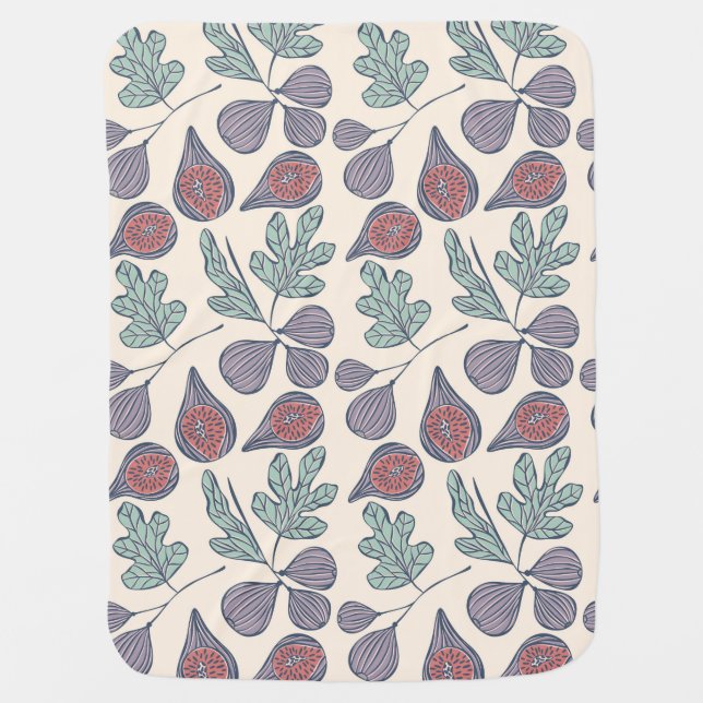 Purple Figs Baby Blanket (Front)