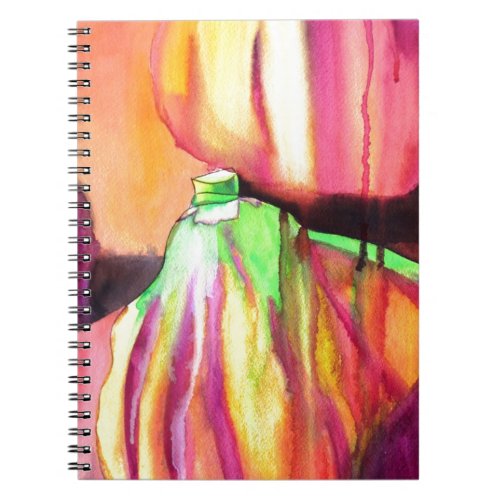 Purple Figs original watercolor art drip painting Notebook