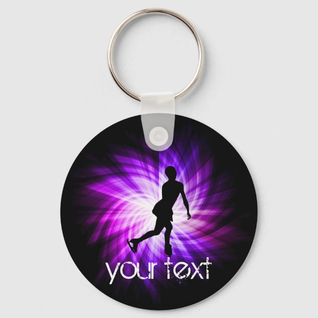 Purple Figure Skating Keychain (Front)
