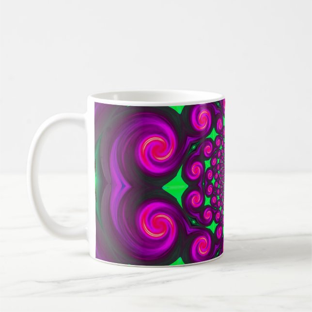 Purple Fire Swirl Mug (Left)
