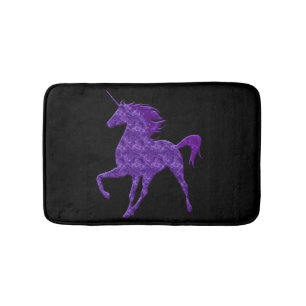 Purple Fire Unicorn Bath Mat