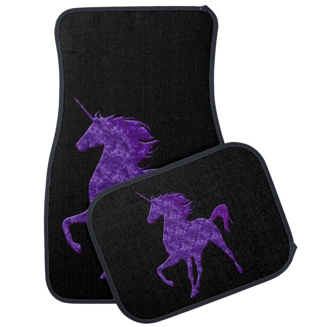 Purple Fire Unicorn Car Mats (Set)
