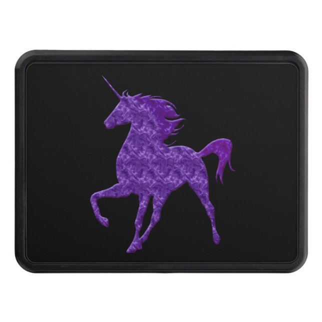 Purple Fire Unicorn Hitch Cover (Front)