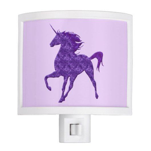 Purple Fire Unicorn Night Light (Front)