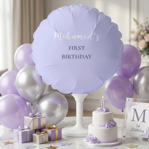 Purple First Birthday Balloon Personalized Baby