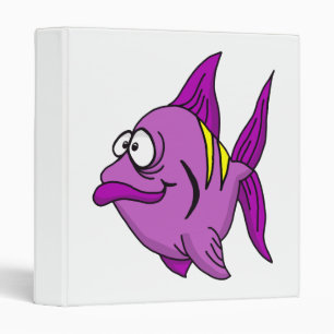 Purple Fish 3 Ring Binder
