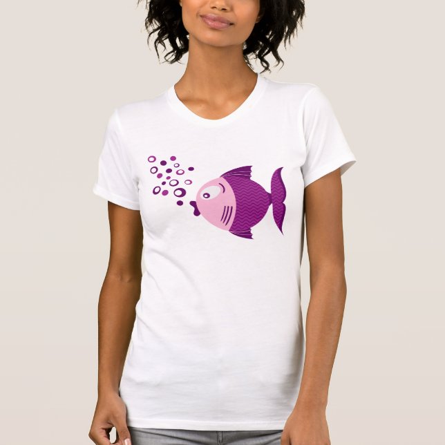 Purple Fish Basic Light T-Shirt (Front)