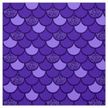 Turquise fish scale pattern with glitter effect fabric | Zazzle