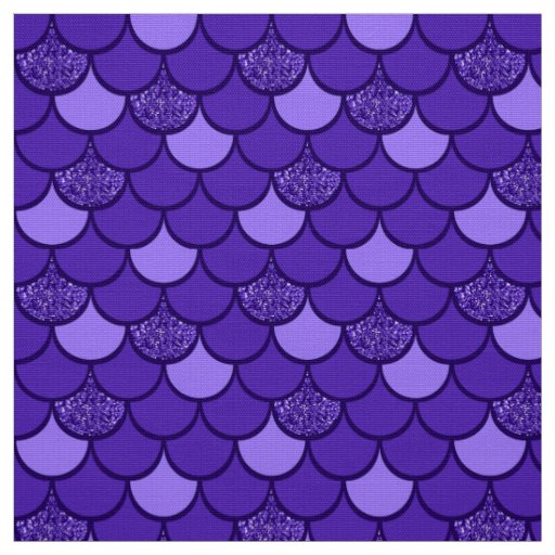 Purple fish scale pattern with glitter effect fabric