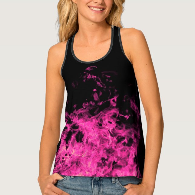 Purple Flame Fire Tank Top (Front)