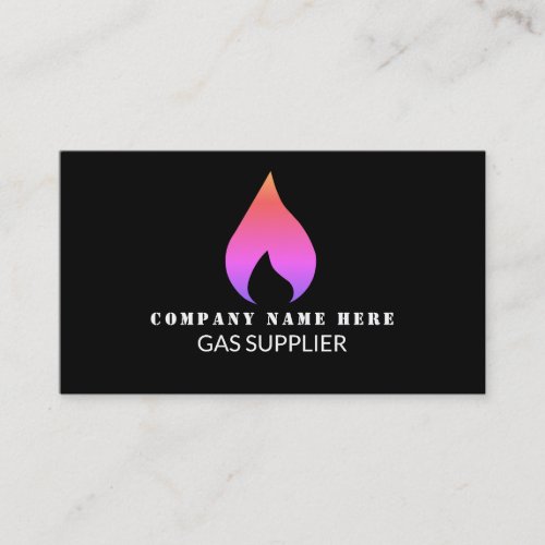 Purple Flame Gas Engineer  Supplier Business Card