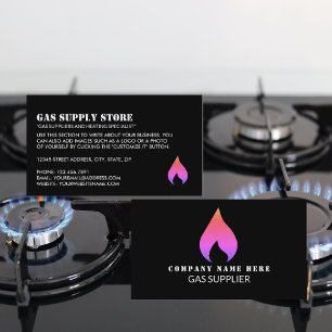 Purple Flame, Gas Engineer & Supplier Business Card