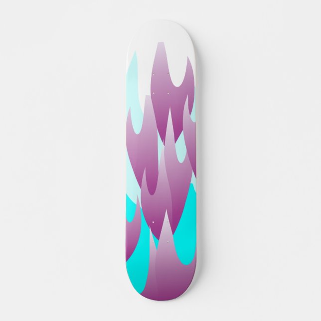 Purple Flame Skateboard Deck (Front)