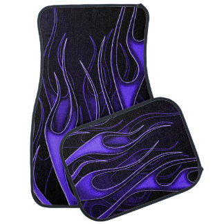 Purple Flames Car Floor Mat