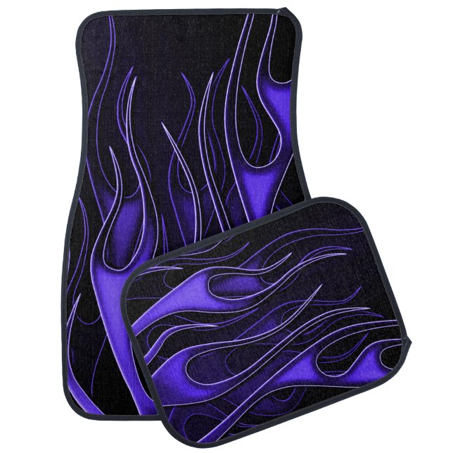 Purple Flames Car Floor Mat (Set)