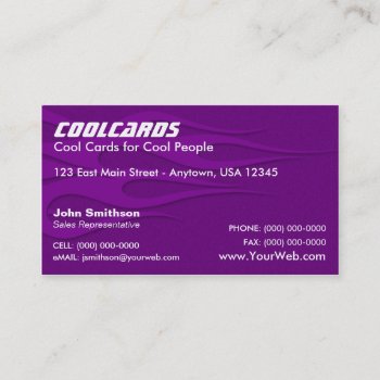Purple Flames Card by coolcards_biz at Zazzle