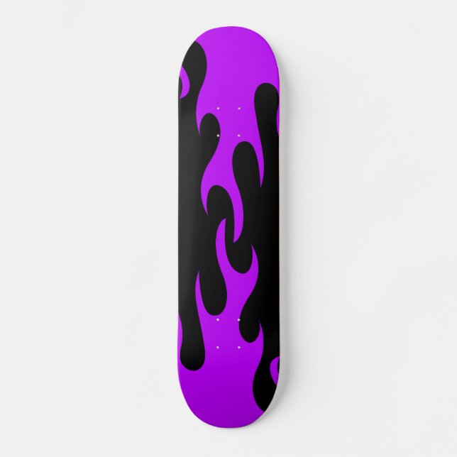 Purple Flames Skateboard Deck (Front)