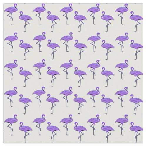 Purple Flamingos Pattern Fabric