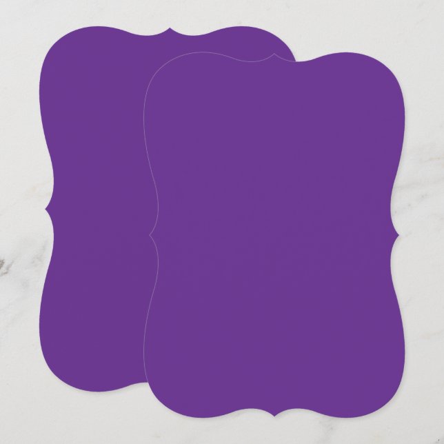 Purple Flat Cards | Elegant Invite | Luxe Statione (Front/Back)