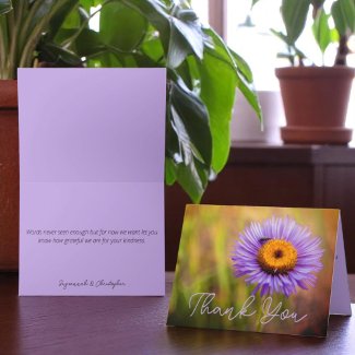 Purple Fleabane Flower and Insect Personalized