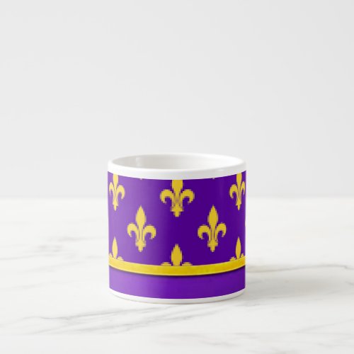 Purple Fleur De LIS Expresso Cup