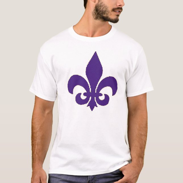purple fleur de lis Men's Tshirt (Front)