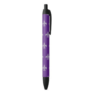 Purple Fleur De Lis pattern Pen