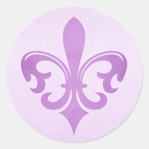 Purple Fleur de lis sticker