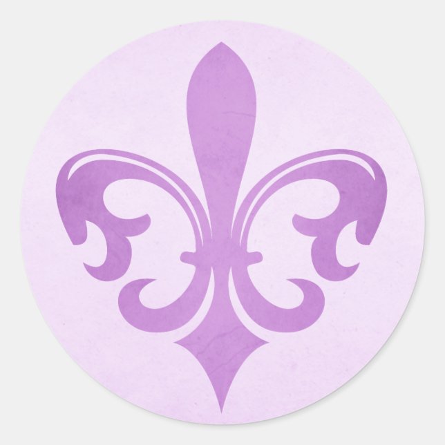 Purple Fleur de lis sticker (Front)