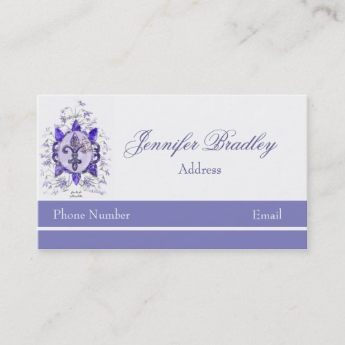 Purple Fleur di li Business Card