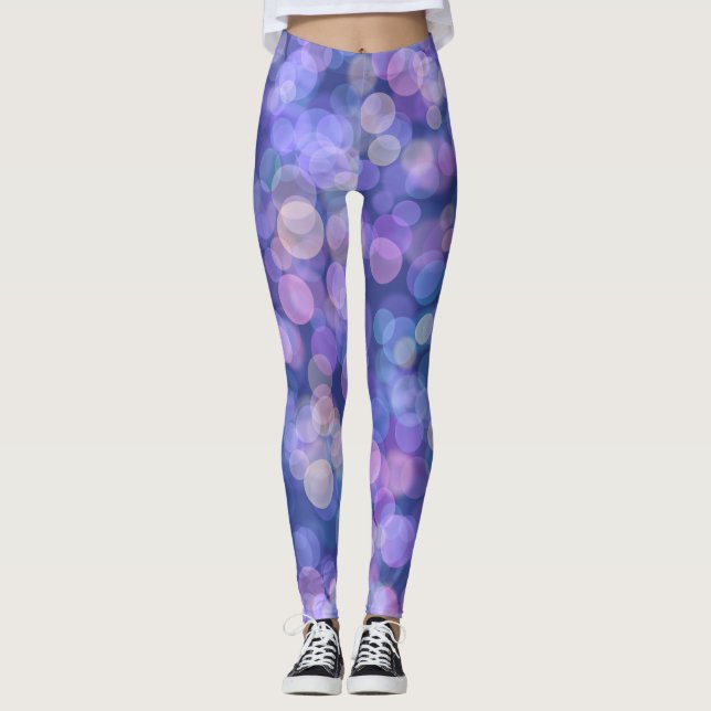 Purple Floating Color  Leggings (Front)