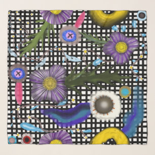 Purple flora apple watch band scarf