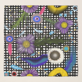 Purple flora apple watch band scarf