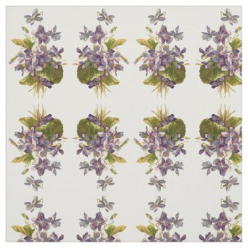 Purple Flora Fabric by Passion4creation at Zazzle