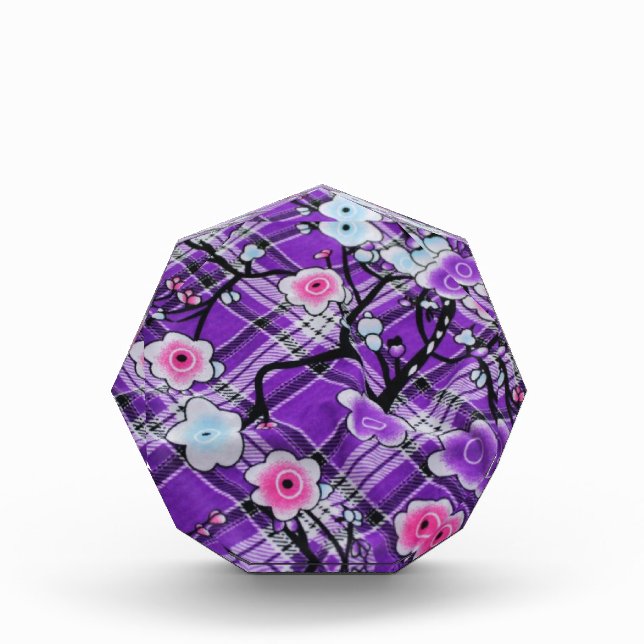 Purple Floral Acrylic Award (Front)