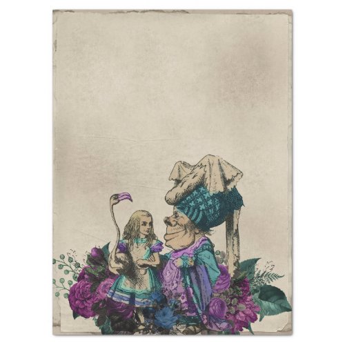 Purple Floral Alice in Wonderland with Duchess Tissue Paper