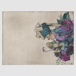 Purple Floral Alice in Wonderland with Duchess Tissue Paper