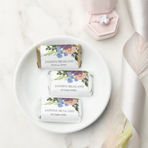 Purple Floral and Greenery Bouquet Bridal Shower Hershey's Miniatures