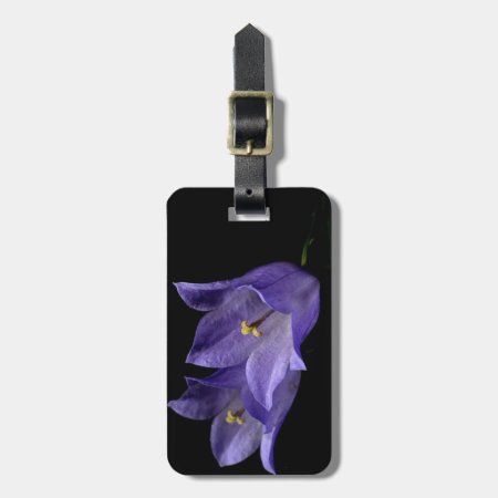 Purple Floral Art Luggage Tag