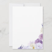 Purple Floral Baby Shower Invitations (Back)