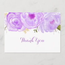 Purple Floral Baby Shower Thank You
