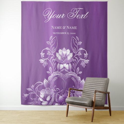 Purple Floral Backdrop
