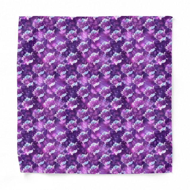 Purple Floral Bandana (Front)