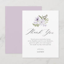Purple Floral Baptism Cross Christening