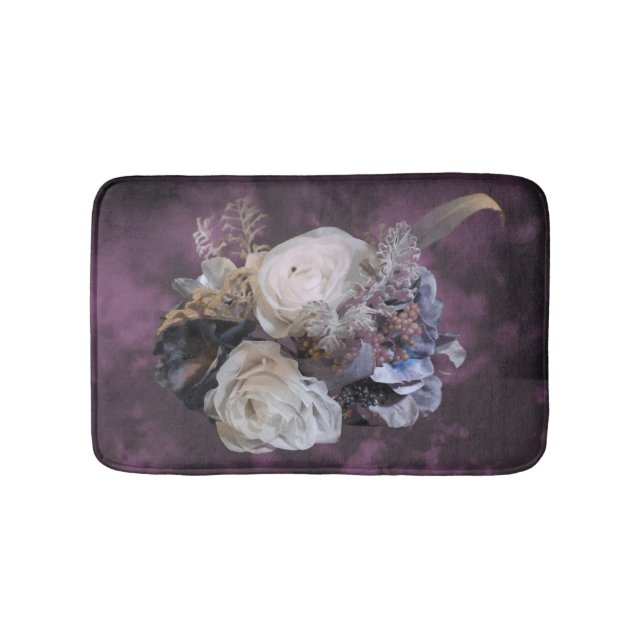 Purple Floral Bath Mat (Front)