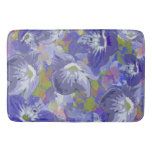 Purple Floral Bathroom Mat at Zazzle