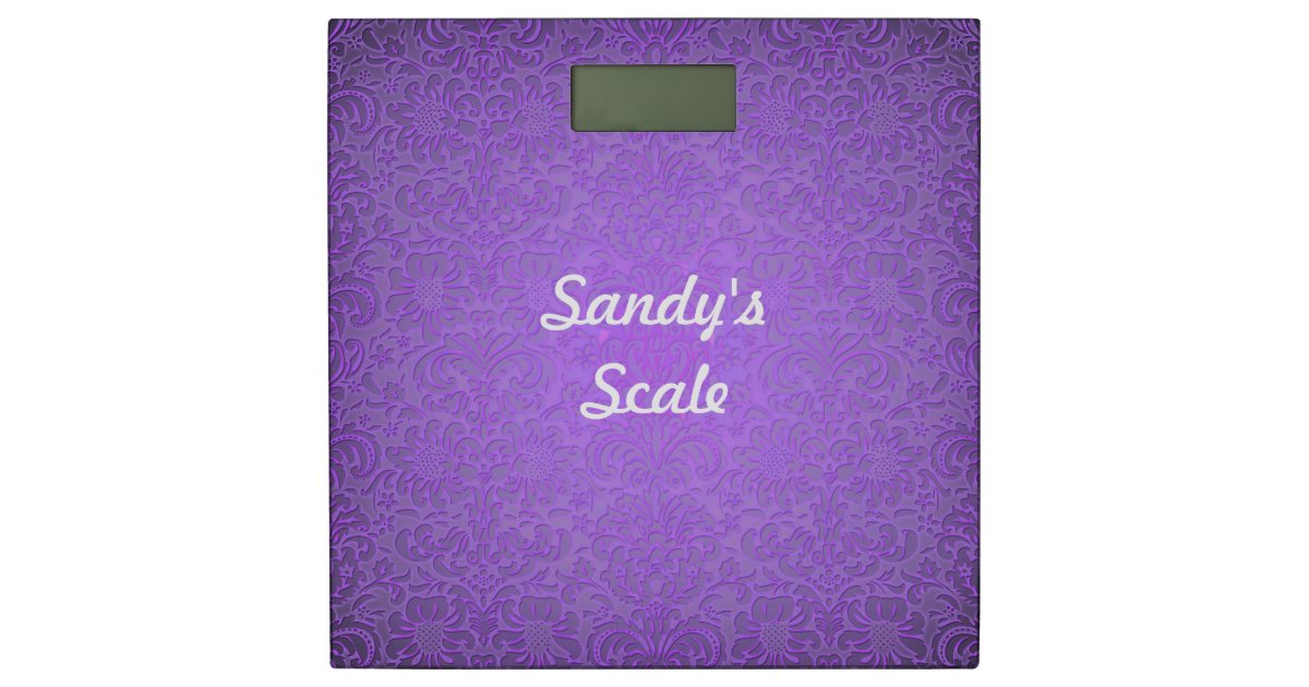 Purple Floral Bathroom Scale | Zazzle