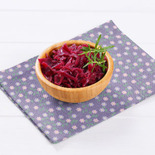 Purple Floral Birthday Cloth Placemat