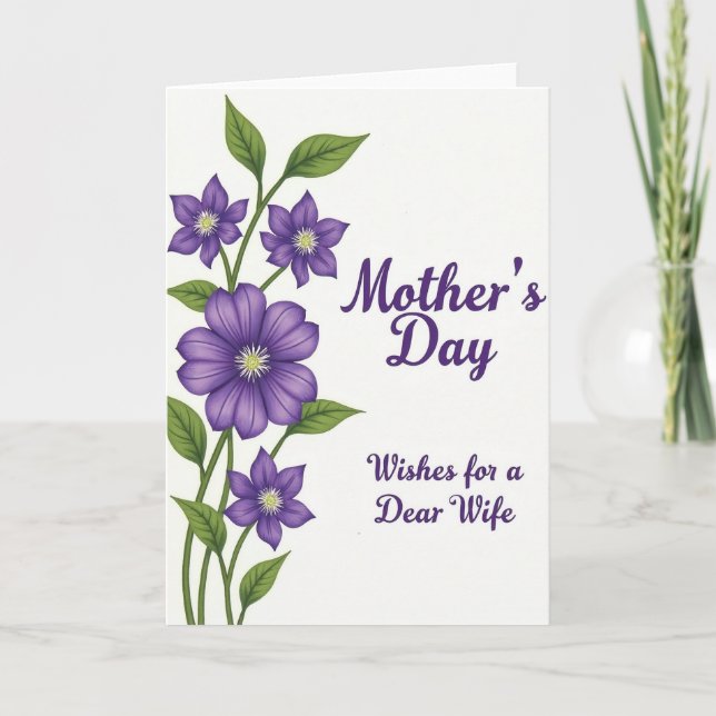 Purple Floral Blossom Card (Front)